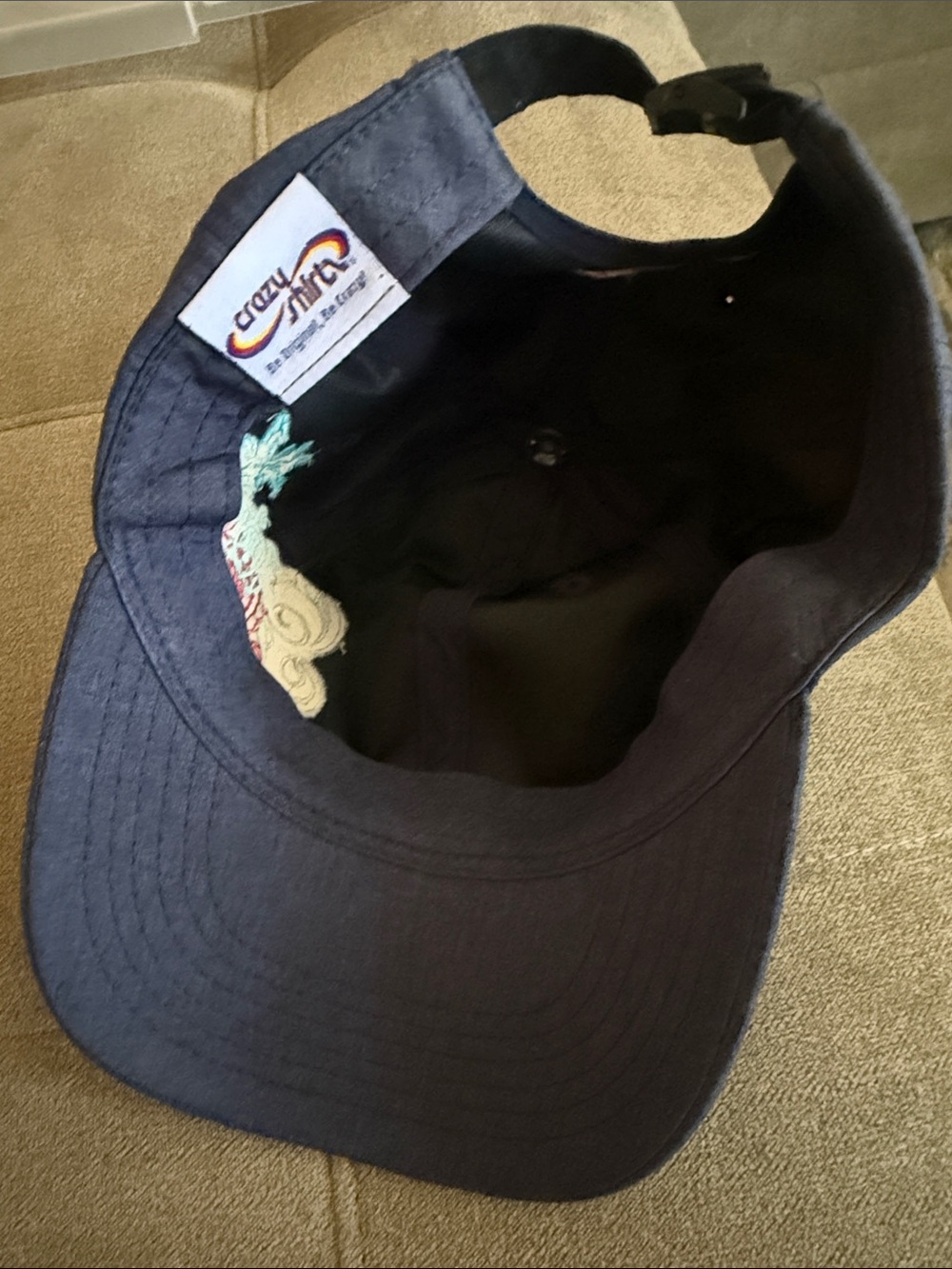 Crazy Shirts Navy Baseball Cap with Floral Embroidery - Picture 3 of 3
